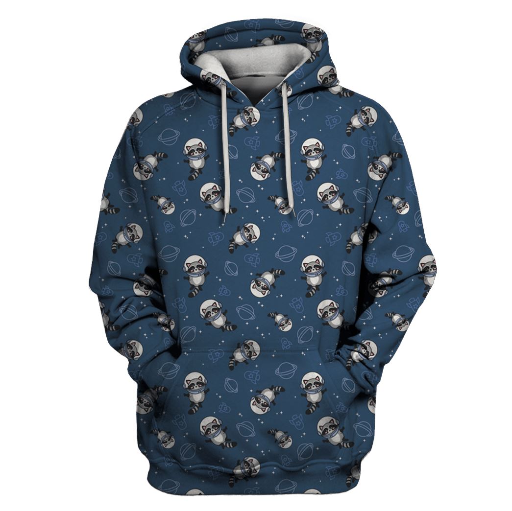 Weasel Astronaut Out Space Custom T-shirt - Hoodies Apparel HD-GH110449 3D Custom Fleece Hoodies Hoodie S 