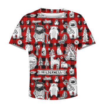Wilderness Custom Hoodies T-shirt Apparel HD-GH1106211K kid 3D apparel Kid T-Shirt XS 