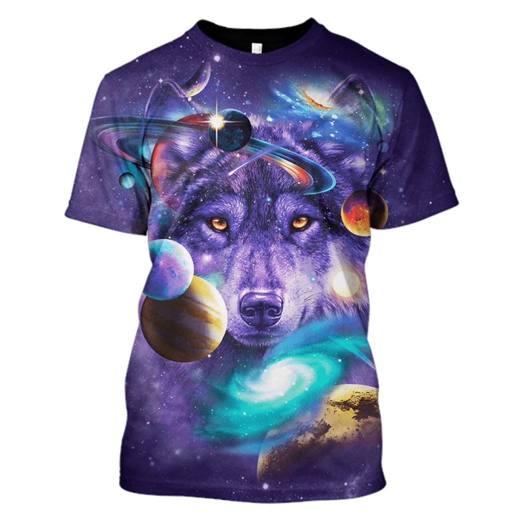Wolf and Universe Custom T-shirt - Hoodies Apparel GH110401 3D Custom Fleece Hoodies T-Shirt S 