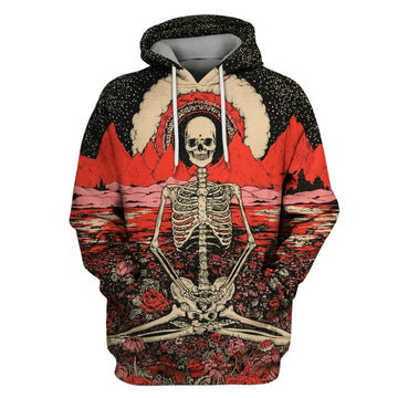 yoga skeleton T-Shirts - Zip Hoodies Apparel GH110187 3D Custom Fleece Hoodies Hoodie S 