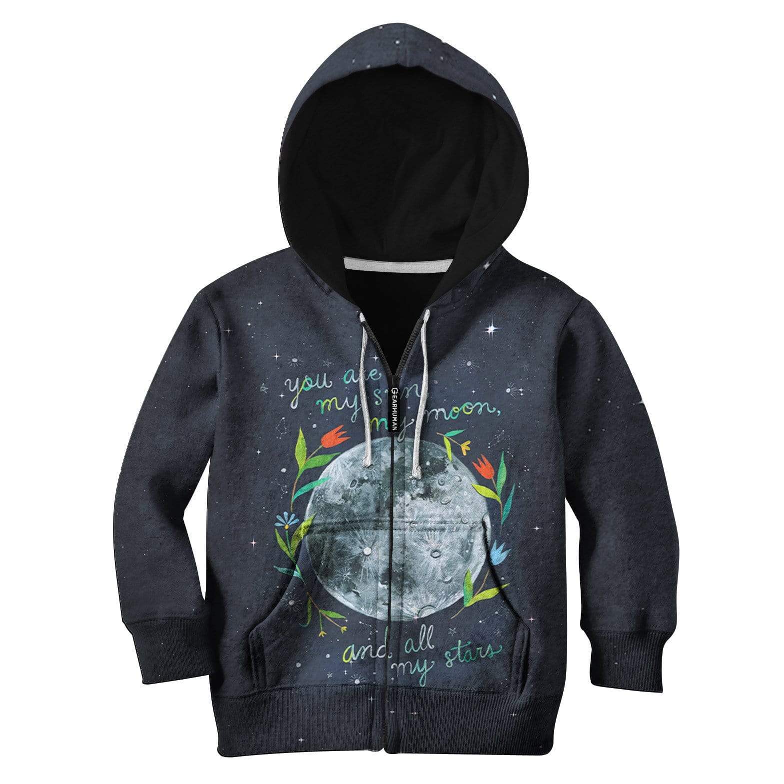 You are my sun my moon and all my stars Custom Hoodies T-shirt Apparel HD-GH1106107K kid 3D apparel Kid Zip Hoodie S/6-8 