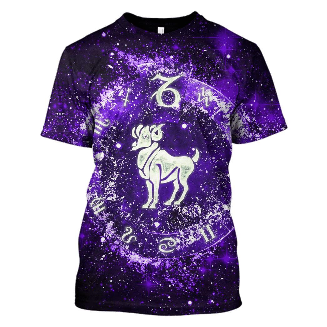 Zodiac Aries Hoodies - T-Shirts Apparel ZOD110113 3D Custom Fleece Hoodies T-Shirt S 