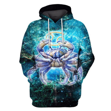 Gearhumans Zodiac Cancer Hoodies - T-Shirts Apparel