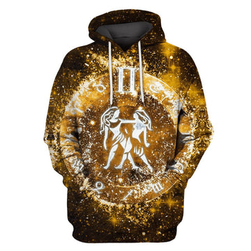 Gearhumans Zodiac Gemini Hoodies - T-Shirts Apparel