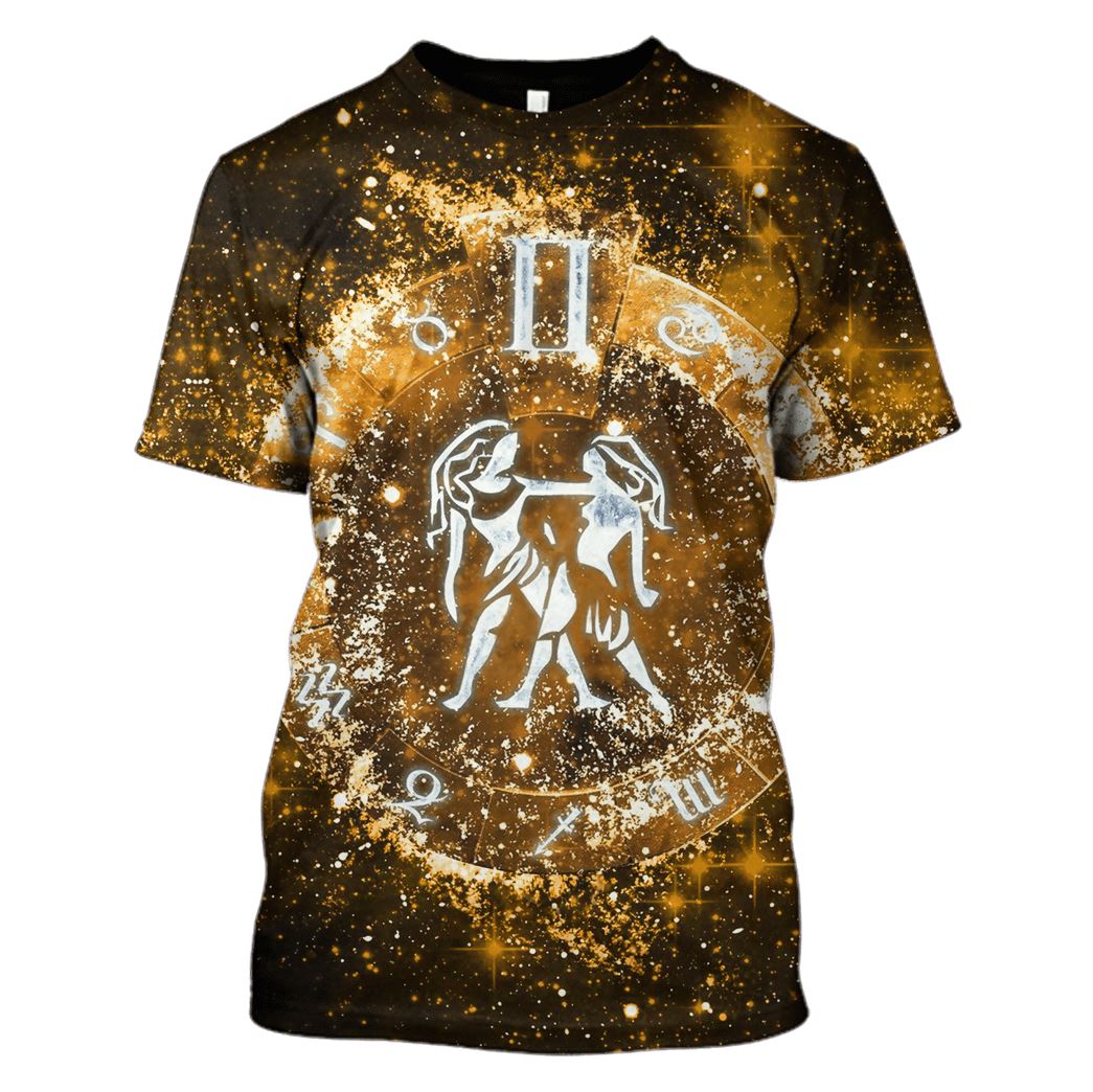Zodiac Gemini Hoodies - T-Shirts Apparel ZOD110124 3D Custom Fleece Hoodies T-Shirt S 