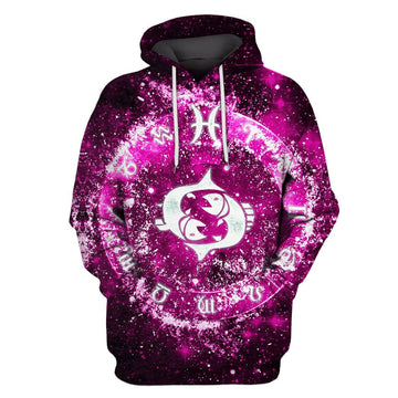 Gearhumans Zodiac Pisces Hoodies - T-Shirts Apparel