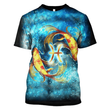 Gearhumans Zodiac Pisces Hoodies - T-Shirts Apparel