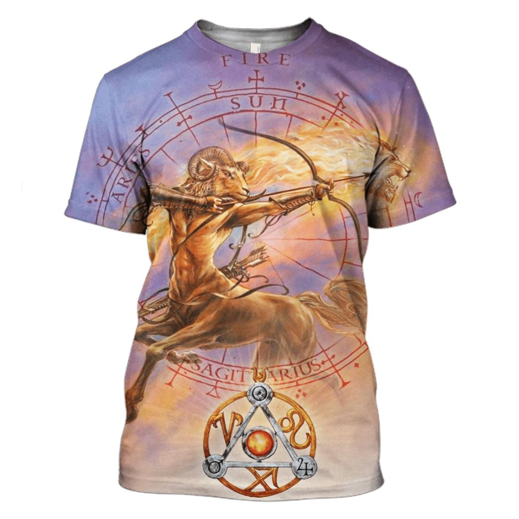 Zodiac Sagittarius Hoodies - T-Shirts Apparel ZOD110107 3D Custom Fleece Hoodies T-Shirt S 