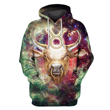 Gearhumans Zodiac Taurus Hoodies - T-Shirts Apparel